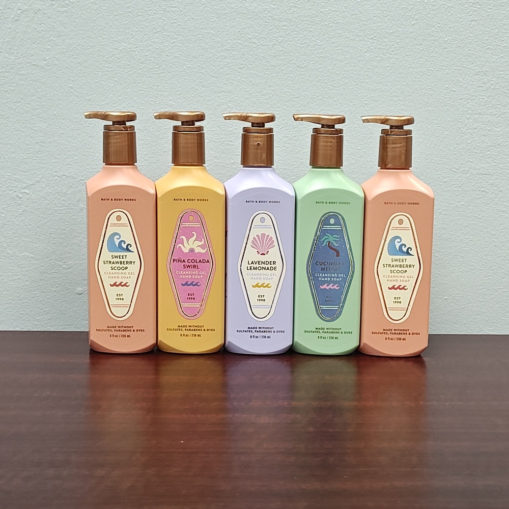 Bath & Body Works 5 Piece Cleansing Gel Hand Soap Set - Sweet Summer